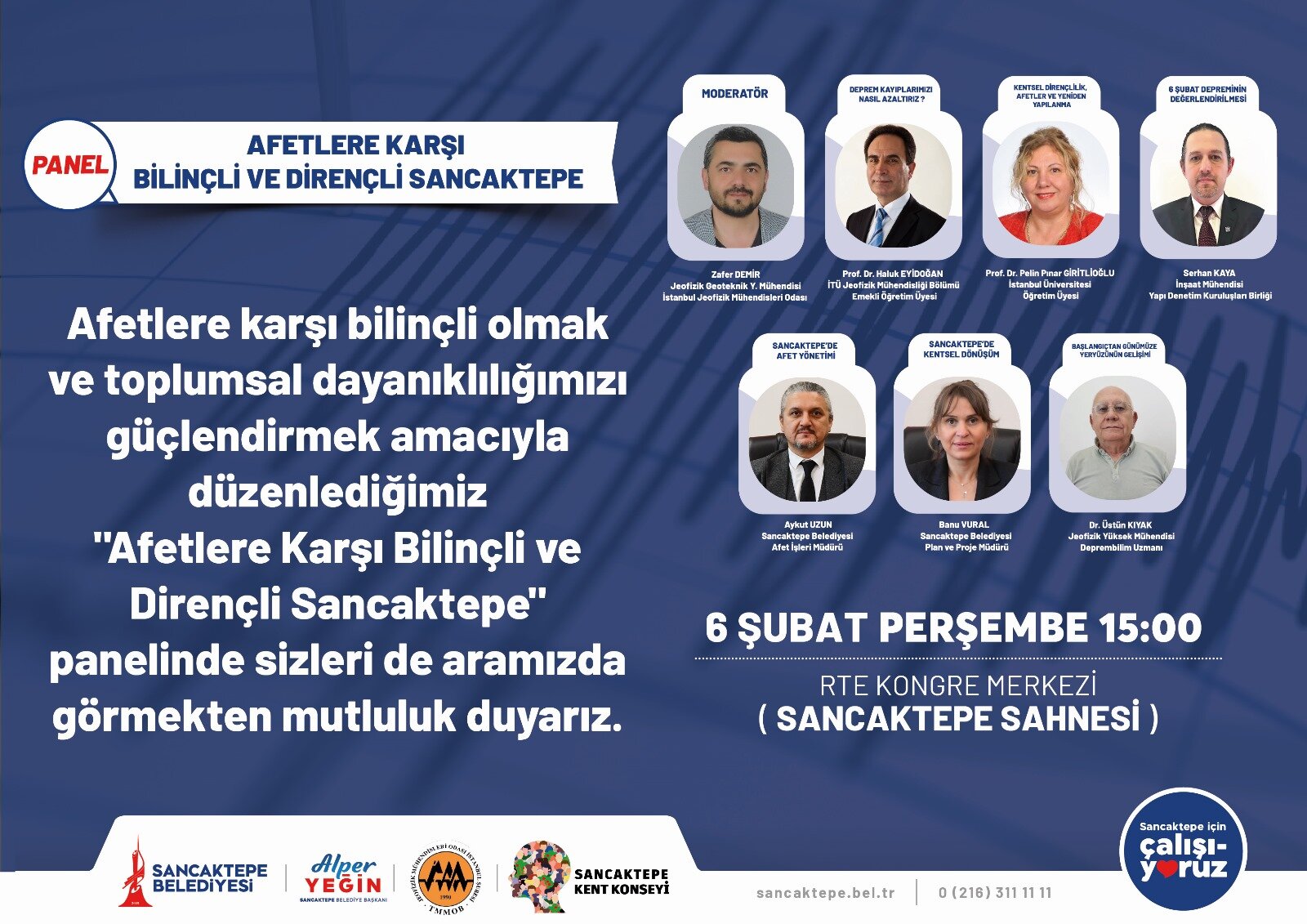 Afetlere Karşı Bilinçli ve Dirençli Sancaptepe afişi
