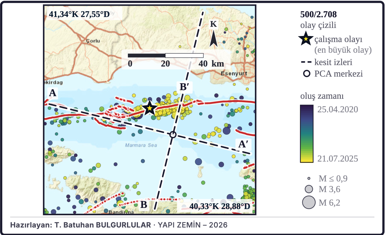 Şekil 10b. Depremlerin oluş zamanına göre haritası