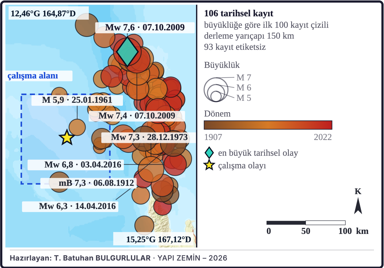 Şekil 13a. Bölgenin tarihsel depremleri
