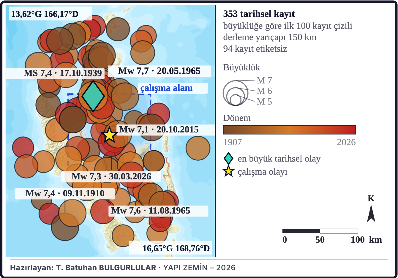 Şekil 9a. Bölgenin tarihsel depremleri
