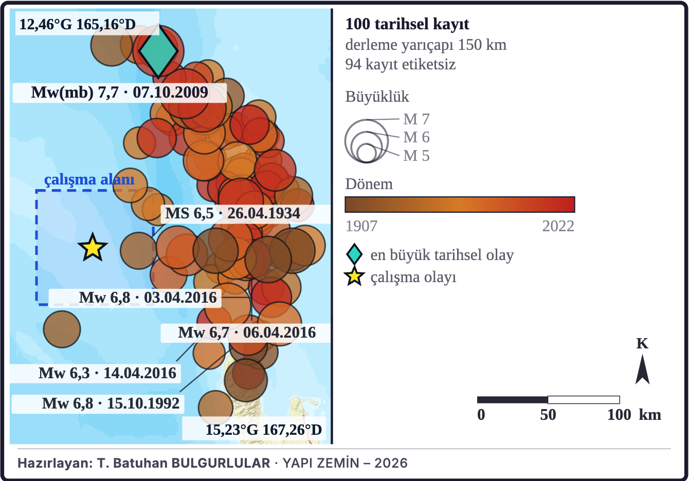 Şekil 8a. Bölgenin tarihsel depremleri