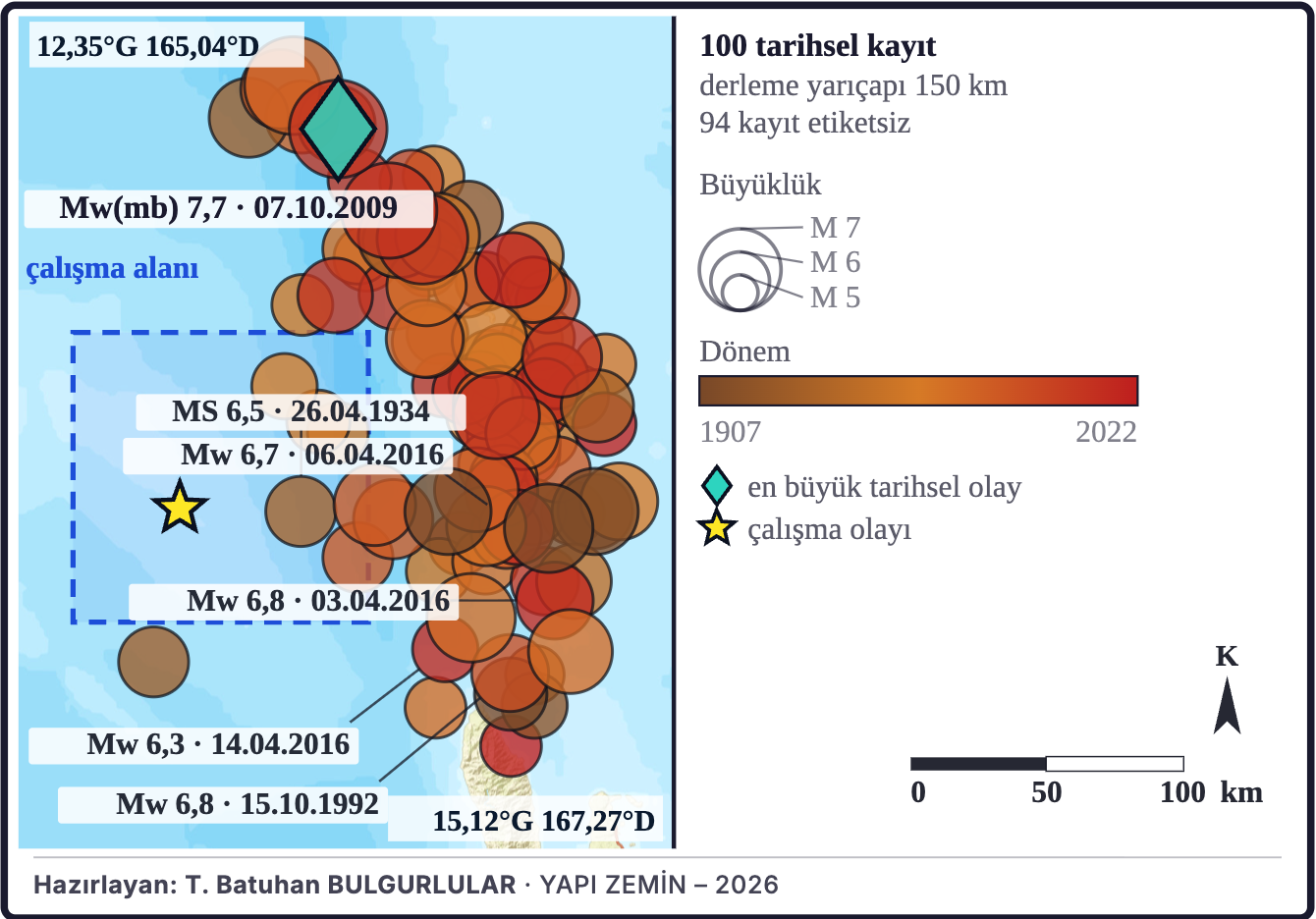 Şekil 9a. Bölgenin tarihsel depremleri