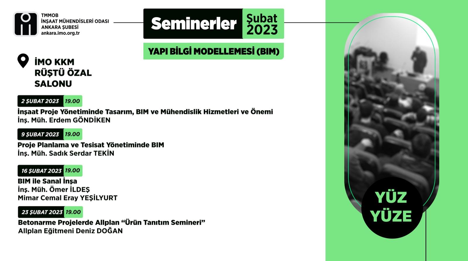 Şubat Ayı Perşembe Seminerleri afişi