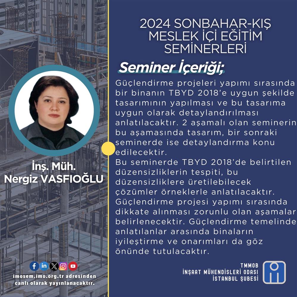 MESLEK İÇİ EĞİTİM SEMİNERLERİ DEVAM EDİYOR!