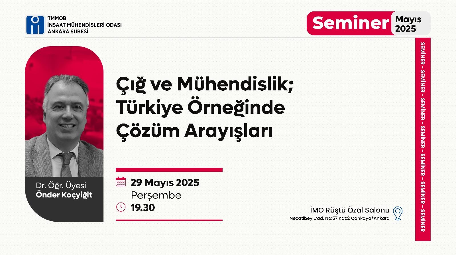 Seminer: Çığ ve Mühendislik; Türkiye Örneğinde Çözüm Arayışları