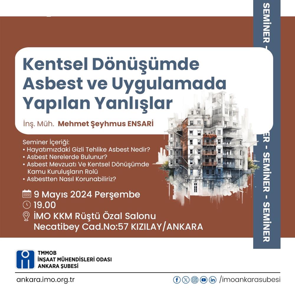 Kentsel Dönüşümde Asbest ve Uygulamada Yapılan Yanlışlar Semineri