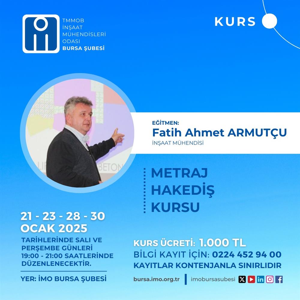 Metraj – Hakediş Kursu afişi