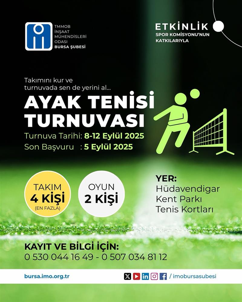 AYAK TENİSİ TURNUVASI