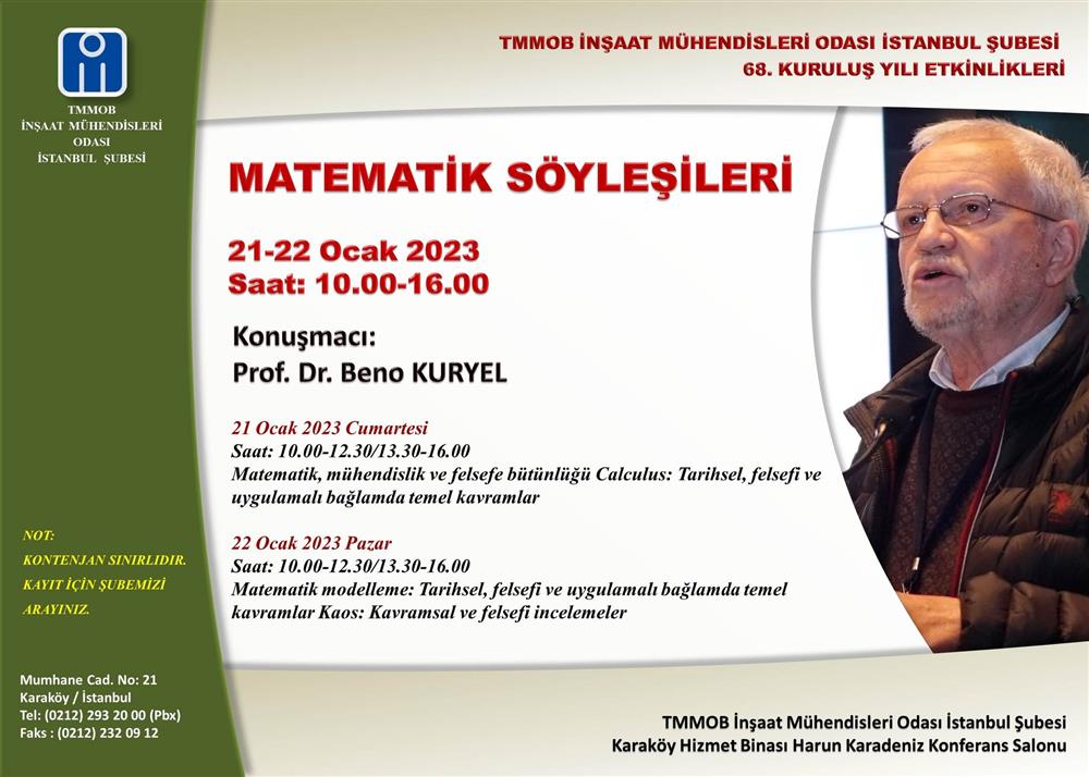 Matematik Söyleşileri afişi