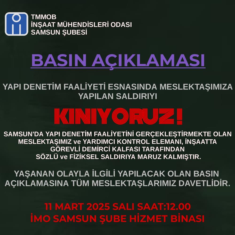11 MART 2025 BASIN AÇIKLAMASI