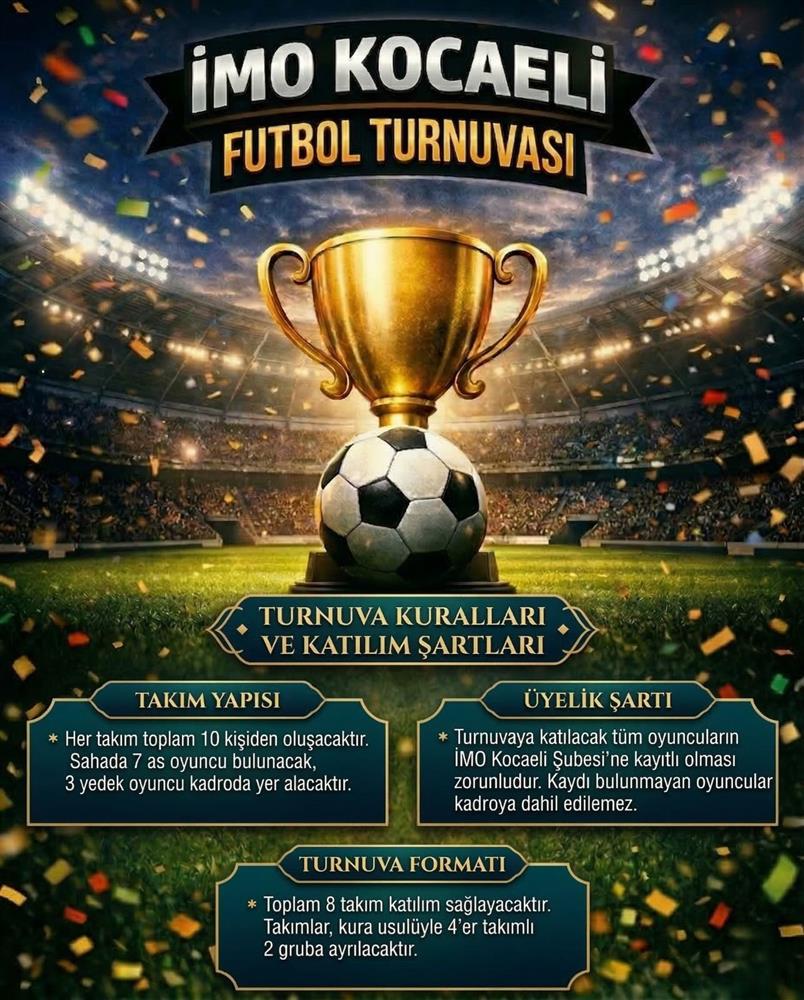 İMO Kocaeli Futbol Turnuvası başlıyor.
