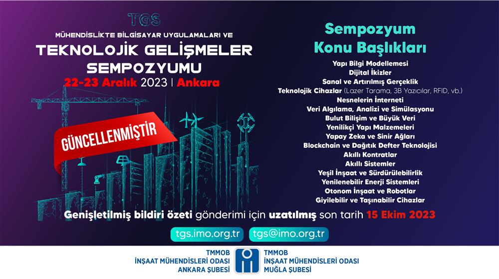 Mühendislikte Bilgisayar Uygulamaları ve Teknolojik Gelişmeler Sempozyumu afişi