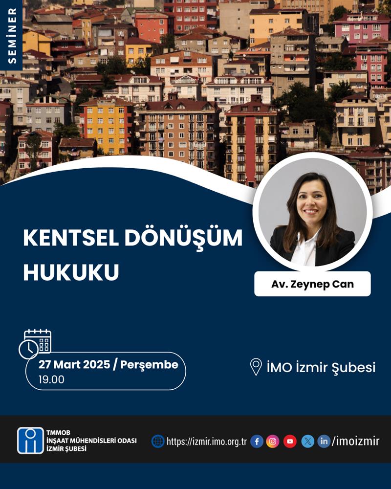 Seminer: Kentsel Dönüşüm Hukuku afişi