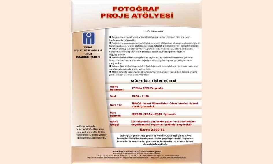 İleri Düzey Fotoğraf Proje Atölyesi afişi