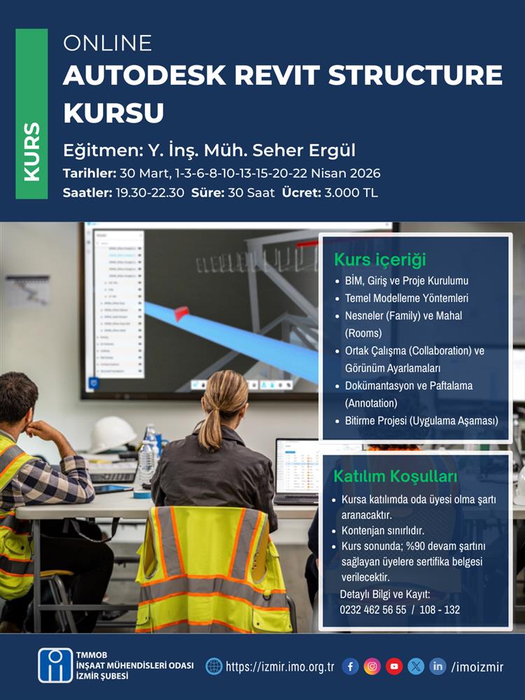 Online Autodesk Revit Structure Kursu afişi