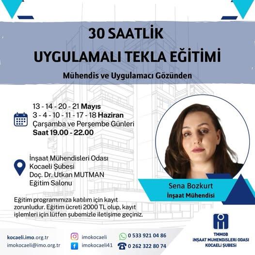 Uygulamalı Tekla Eğitimi Düzenlenecektir