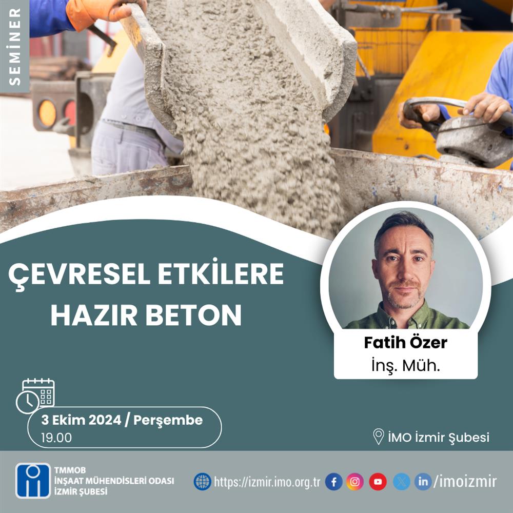 Seminer: Çevresel Etkilere Hazır Beton afişi