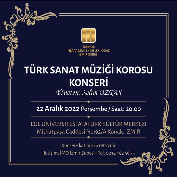 Türk Sanat Müziği Korosu Konseri afişi