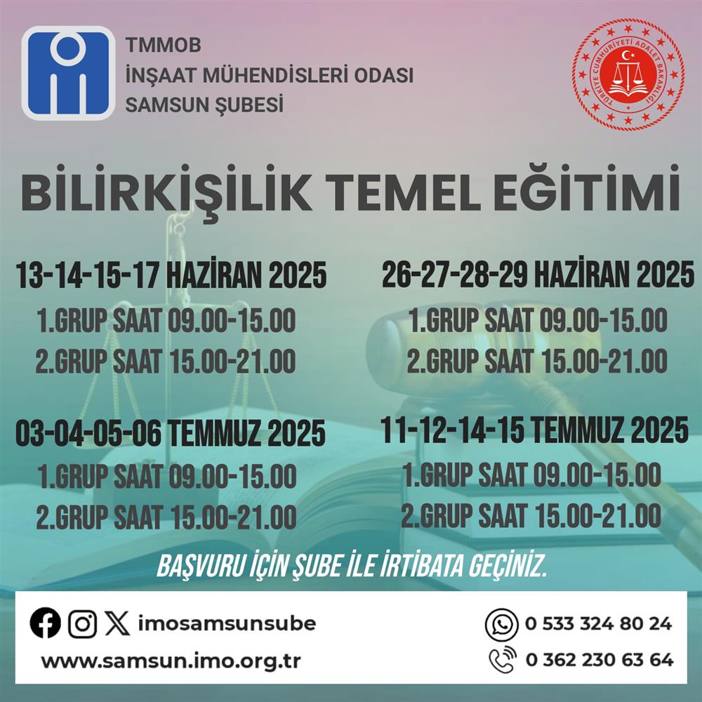 BİLİRKİŞİLİK TEMEL EĞİTİMLERİ