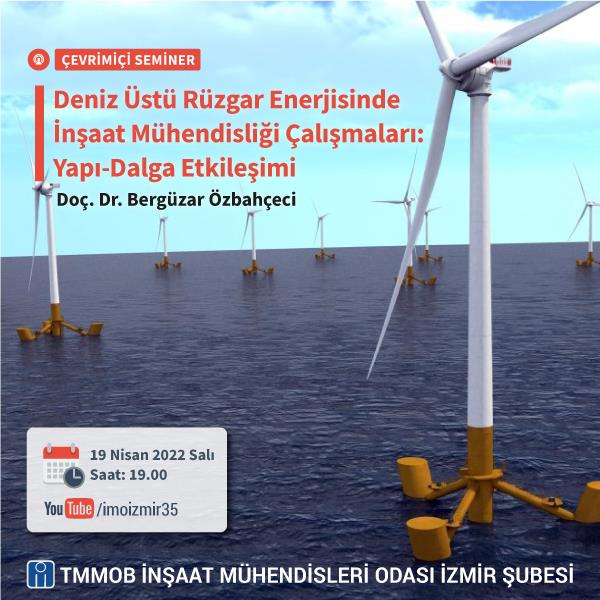 Çevrimiçi Seminer: Deniz Üstü Rüzgar Enerjisinde İnşaat Mühendisliği Çalışmaları : Yapı-Dalga Etkileşimi