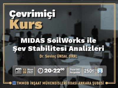 Mıdas Soılworks ile Şev Stabilitesi Analizleri Çevrimiçi Eğitimi afişi