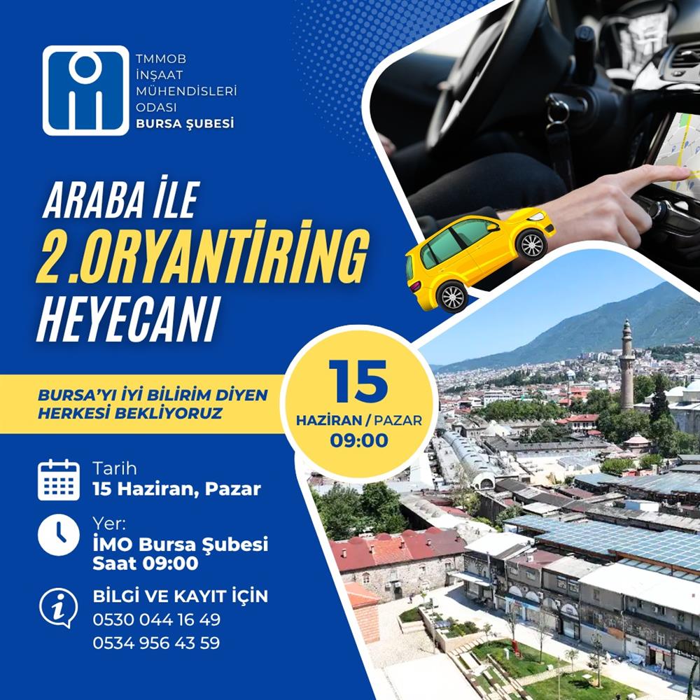 Araba ile Oryantiring Etkinliği afişi