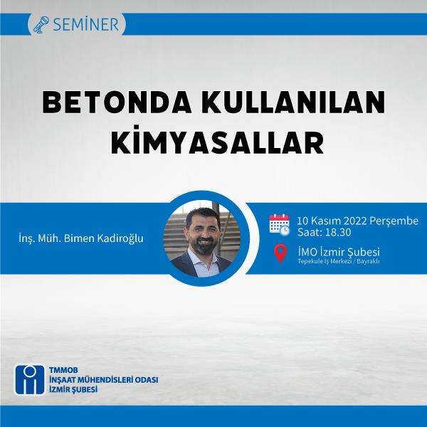 Seminer: Betonda Kullanılan Kimyasallar afişi