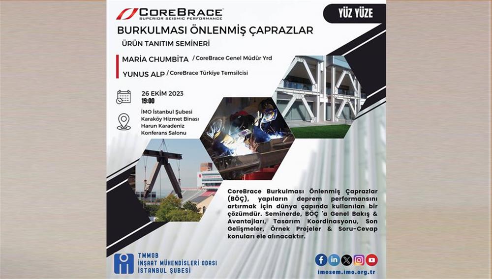 Ürün Tanıtım Semineri (Yüz Yüze) CoreBrace Burkulması Önlenmiş Çaprazlar (BÖÇ) afişi