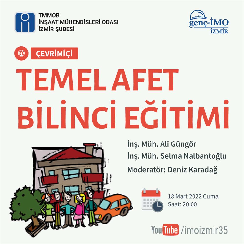 genç-İMO Çevrimiçi Temel Afet Bilinci Eğitimi