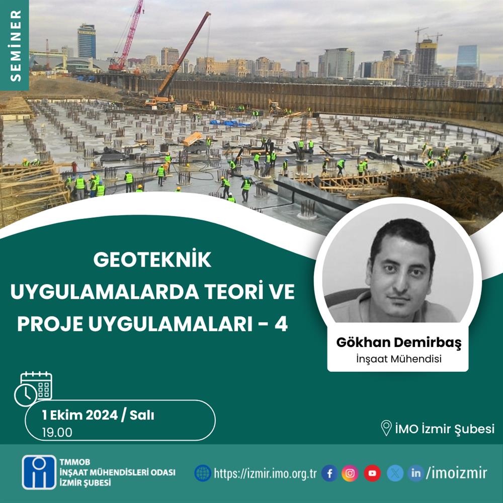 Seminer: Geoteknik Uygulamalarda Teori ve Proje Uygulamaları – 4 afişi