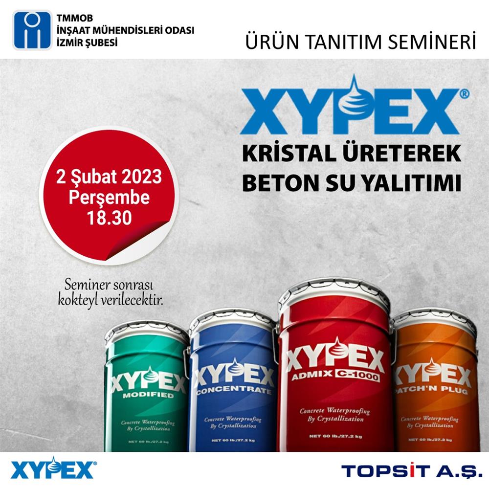 Ürün Tanıtım Semineri: Xypex – Kristal Üreterek Beton Su Yalıtımı afişi