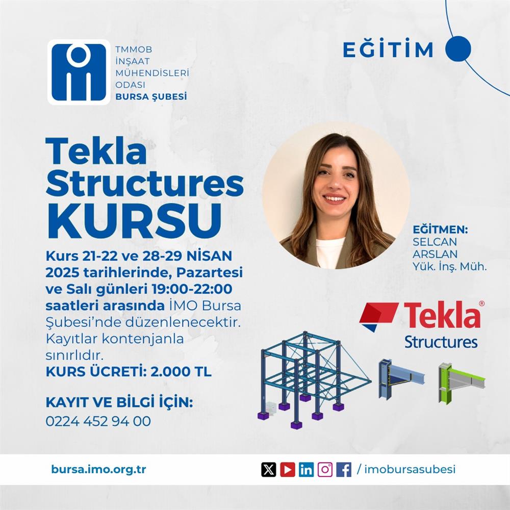 Tekla Structures Kursu afişi