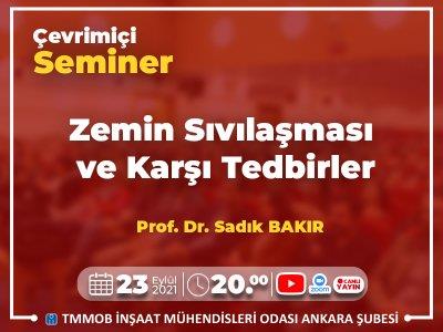Çevrimiçi Seminer: Zemin Sıvılaşması ve Karşı Tedbirler afişi