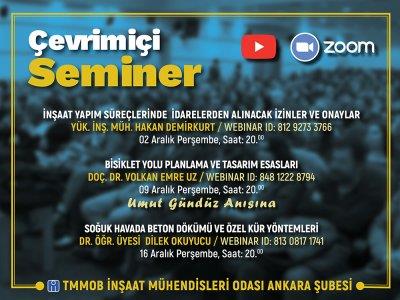 Aralık Ayı Çevrimiçi Perşembe Seminerleri (Ankara) afişi