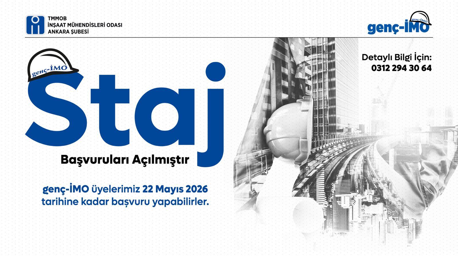 genç-İMO Staj Başvuruları Başladı afişi