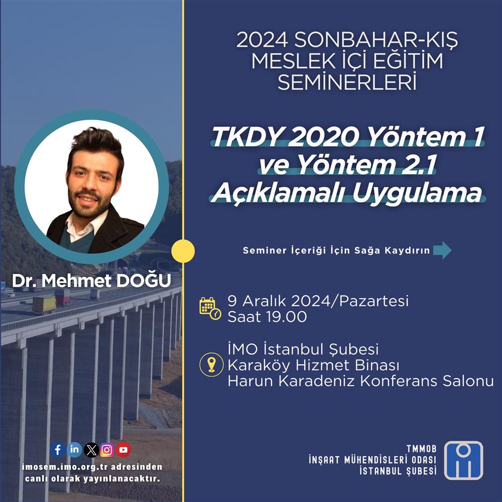 Meslek İçi Eğitim Seminerleri Devam Ediyor! afişi