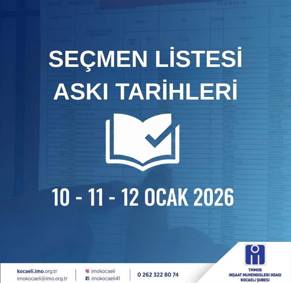 ŞUBEMİZ OLAĞAN GENEL KURUL VE SEÇİMLERİNE İLİŞKİN DUYURU: