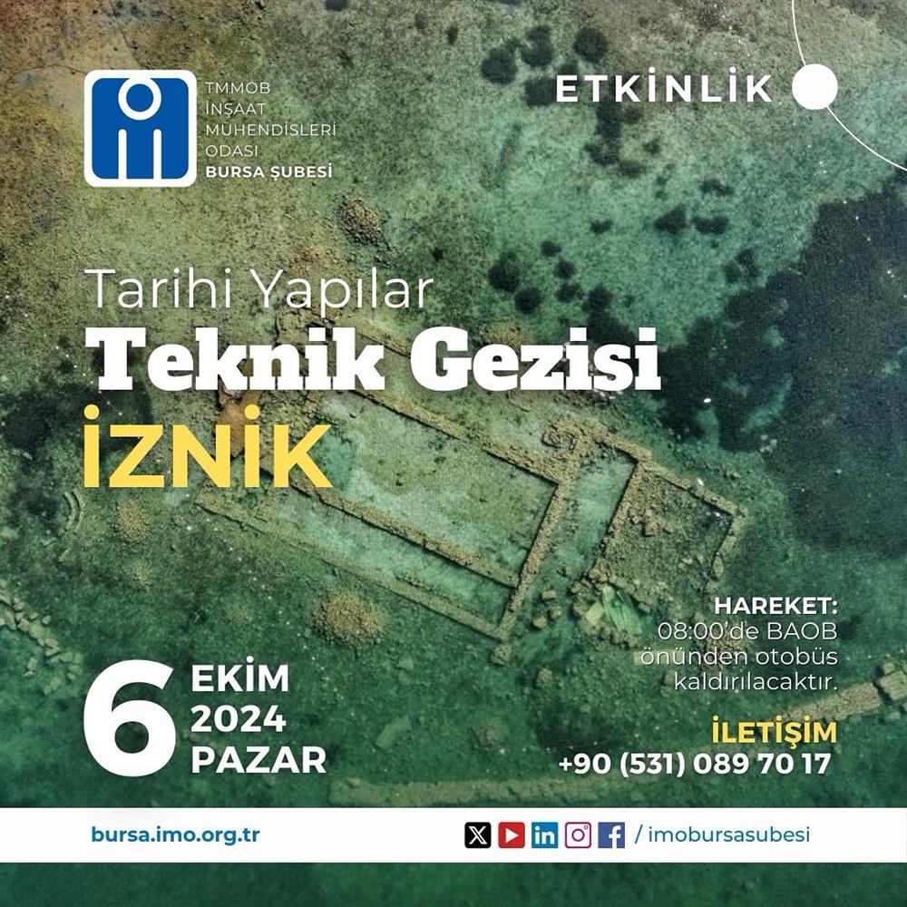 İznik Tarihi Yapılar Teknik Gezisi afişi