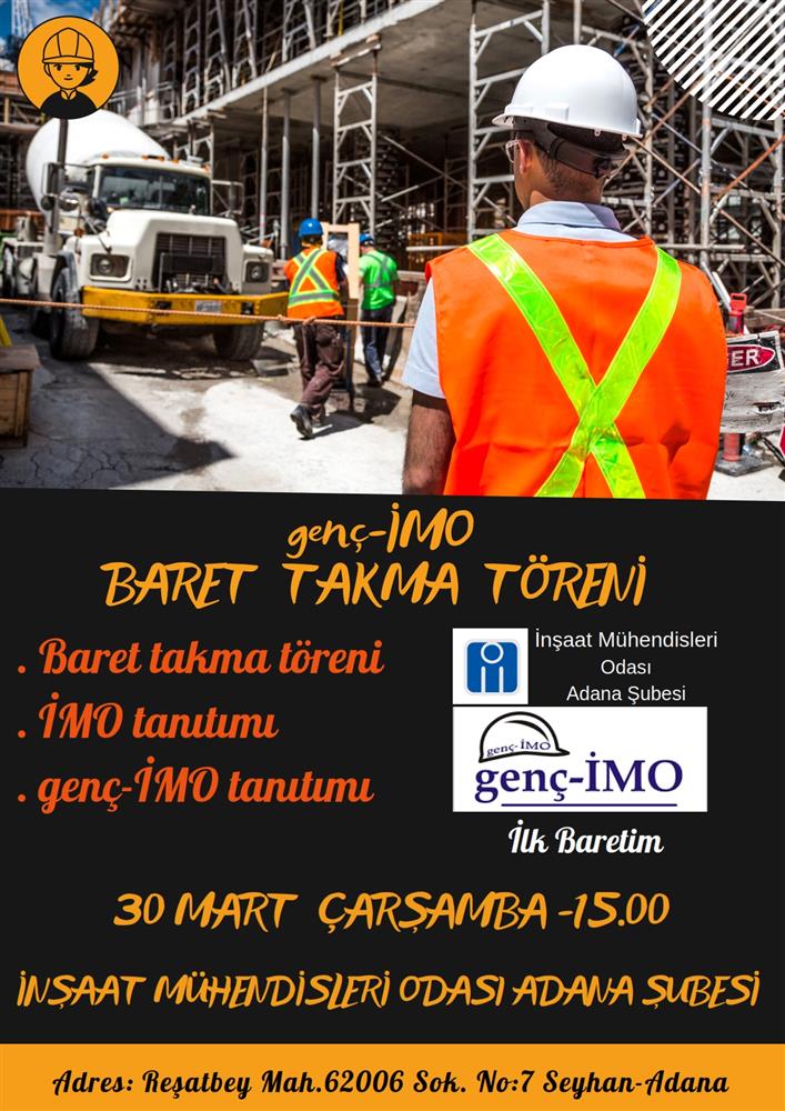 genç-İMO Baret Takma Töreni afişi