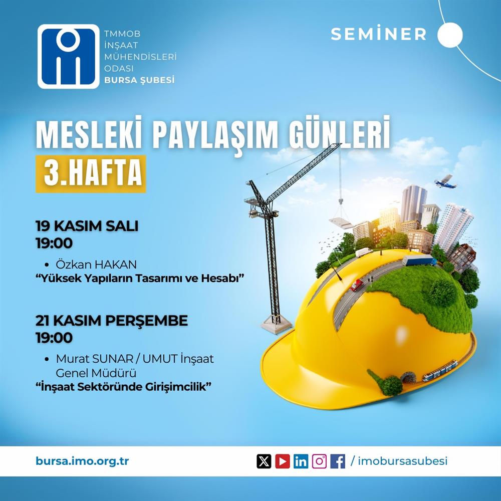 Mesleki Paylaşım Günleri 3. Hafta afişi