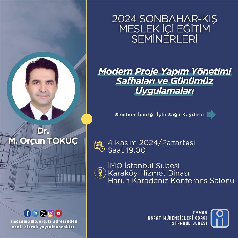 Meslek İçi Eğitim Seminerleri Devam Ediyor! afişi