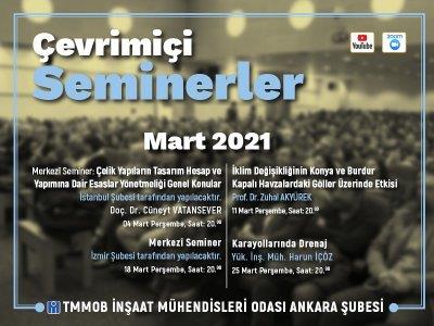 Mart Ayı Çevrimiçi Perşembe Seminerleri afişi