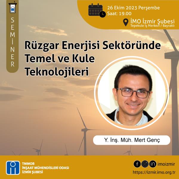 Seminer: Rüzgar Enerjisi Sektöründe Temel ve Kule Teknolojileri afişi