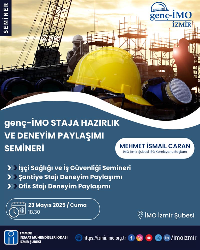 Seminer: genç-İMO Staja Hazırlık ve Deneyim Paylaşımı