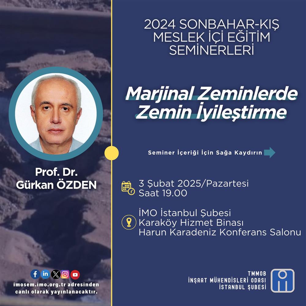 Meslek İçi Eğitim Seminerleri Devam Ediyor! afişi