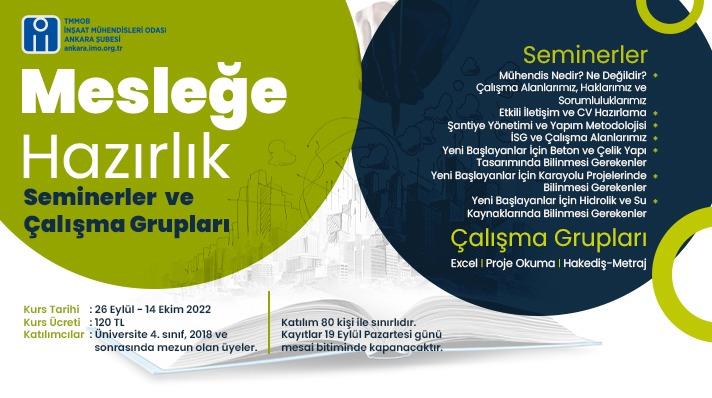 Duyuru: Mesleğe Hazırlık Kursu afişi
