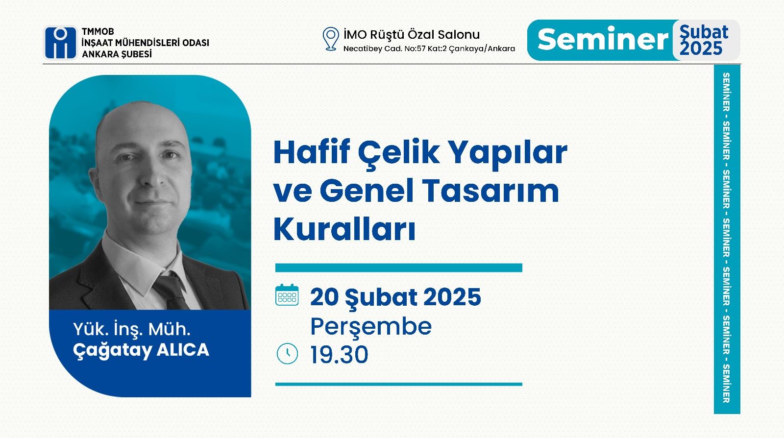 Seminer: Hafif Çelik Yapılar ve Genel Tasarım Kuralları afişi