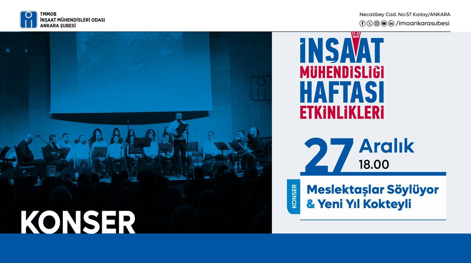 Meslektaşlar Söylüyor Halk Müziği Konseri ve Yeni Yıl Kokteyli