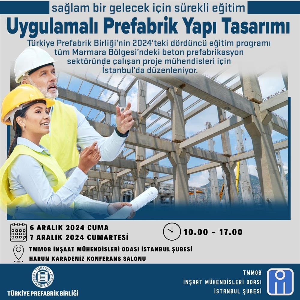 Uygulamalı Prefabrik Yapı Tasarımı Eğitimi afişi