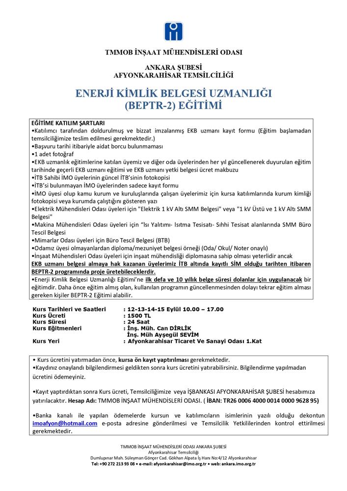Bilgi Afişi - Enerji Kimlik Belgesi Uzmanlığı (BEPTR-2) Eğitimi_page-0001 (1)